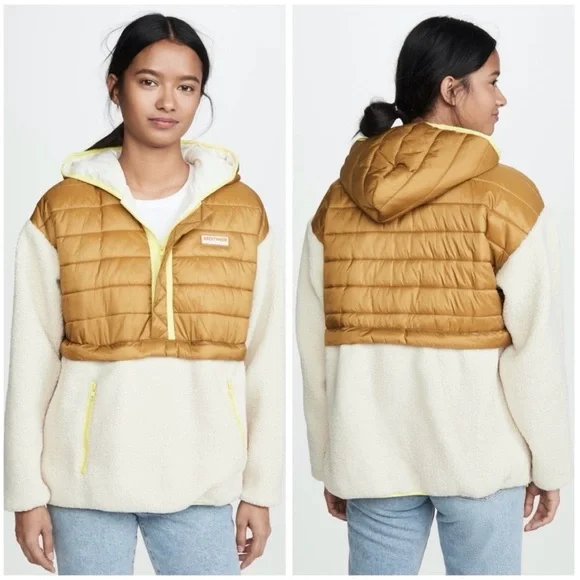 MOTHER Sher-Puff Zip Fleece Sherpa Pullover NEW - Picture 8 of 14